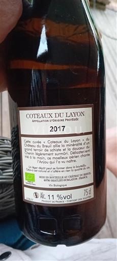 Údolí Loiry Coteaux-du-Layon Château Breuil Coteaux du Layon 2017