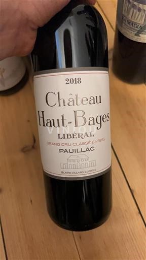 Burdeos Pauillac Grand Cru Haut-Bages Libéral 2018