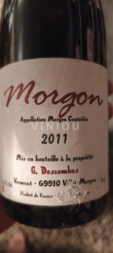Beaujolais Morgon G. Descombes 2011