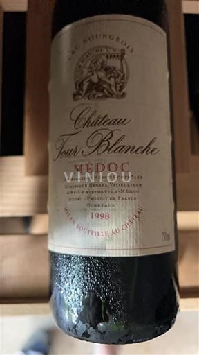Bordéus Médoc Cru Bourgeois Tour Blanche 1998