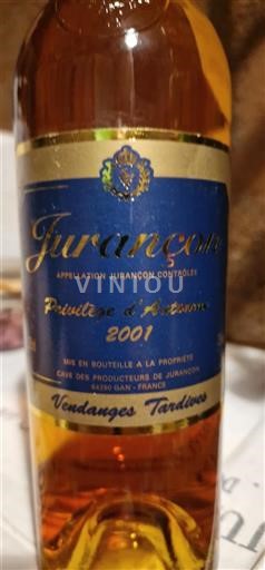 Sud-Ovest Jurançon Cave des Producteurs de Jurançon Privilège d'Automne 2001
