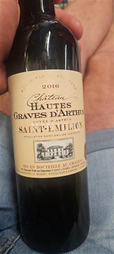 Bordeaux Saint-Émilion Château Hautes Graves Arthus d'Arthus 2016