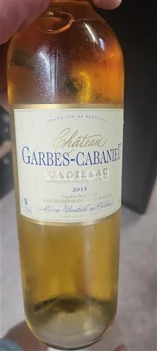 Bordeaux Cadillac Château Garbes-Cabanieu 2015