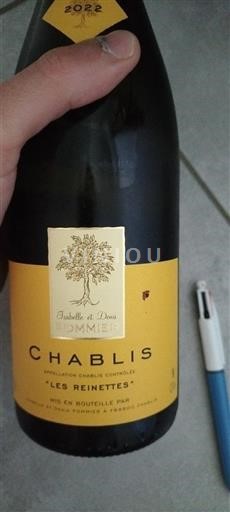 Bourgogne Chablis Isabelle et Denis Pommier Les Reinette 2022
