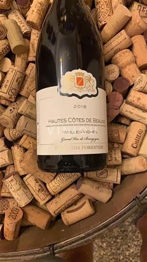 Vin Rouge sec Vieilles Vignes François Forestier 2018 France Bourgogne Hautes Côtes de beaune AOC