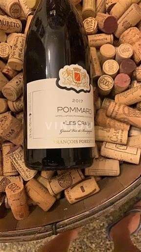 Vin Rouge sec Les Cras François Forester 2017 France Bourgogne Pommard AOC