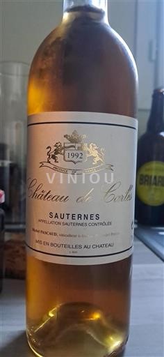 Bordeaux Sauternes Château Carles 1992