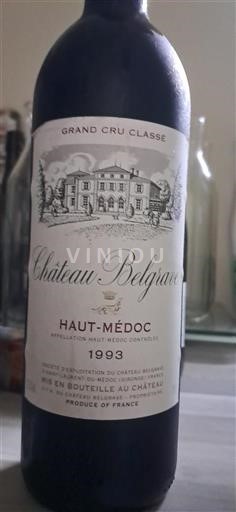 Bordéus Haut-Médoc Grand Cru Château Belgrave 1993