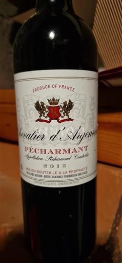 Sydvestfrankrig Pécharmant Chevalier Argensac 2015