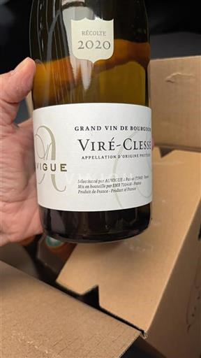 Vin Blanc sec Auvigue 2020 France Bourgogne Viré-clessé AOC