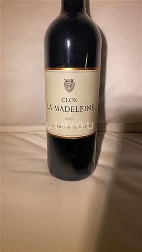 Bordeaux Saint-Émilion Grand Cru Grand Cru Clos La Madeleine 2007