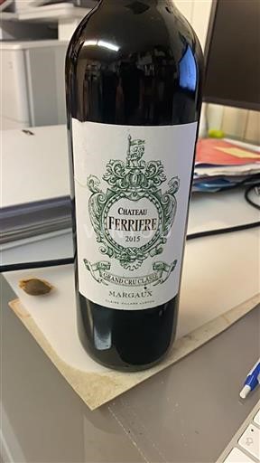 Bordeaux Margaux Grand Cru Château Ferrière 2015