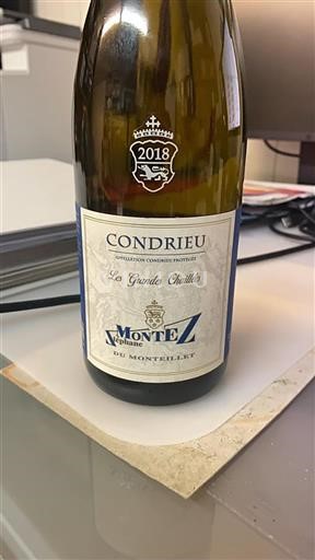 Rhône-dalen Condrieu Domaine Monteillet Les Grandes Chaillées 2018