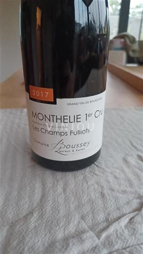 Bourgogne Monthélie Premier Cru Domaine Boussey Les Champs Fulliots 2017
