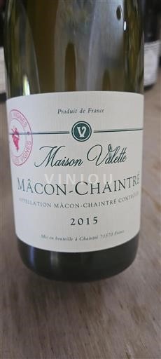 Bourgogne Mâcon och Mâcon-Villages Maison Valette 2015