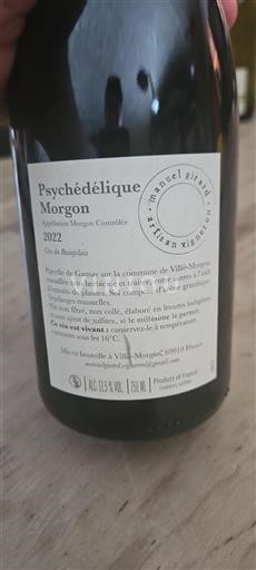 Beaujolais Morgon Manuel Girard Psychédélique 2022