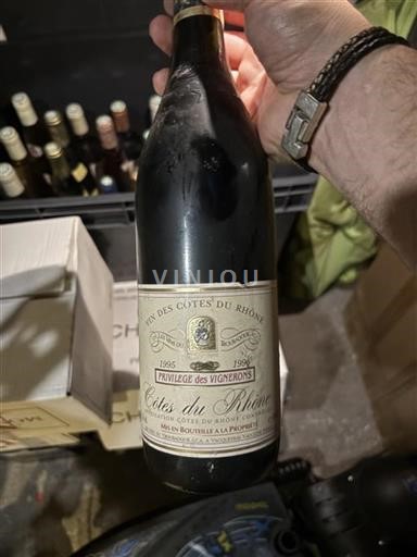 Vallée du Rhône Côtes-du-rhône Les Vins du Troubadour Privilège des Vignerons 1995
