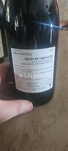 Vallée du Rhône Domaine La Monardiere Grain de Grenache 2021