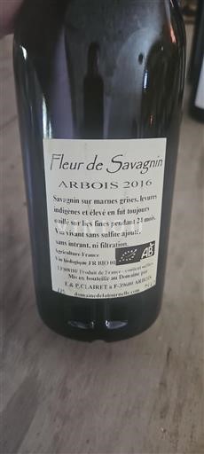 Jura Arbois Domaine La Tournelle Fleur de Savagnin 2016