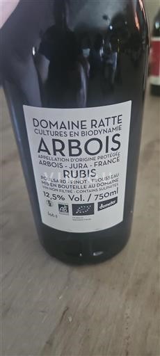 Jura Arbois Domaine Ratte Rubis 2020