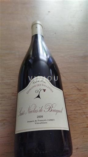 Údolí Loiry Saint-Nicolas-De-Bourgueil Domaine Des Vallettes 2009