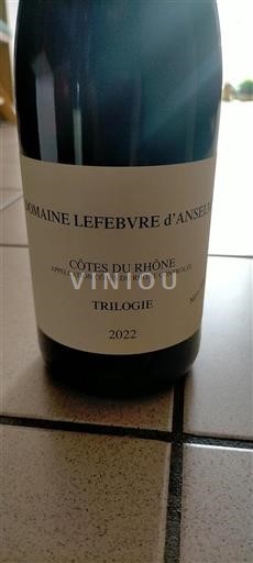 Vallée du Rhône Côtes-du-rhône Domaine Lefebvre Anselme Trilogie 2022