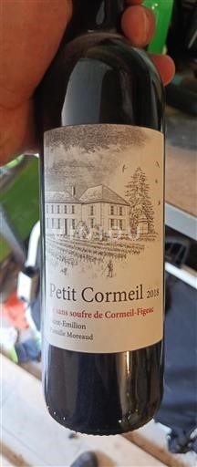 Bordeaux Saint-Émilion Cormeil-Figeac Petit Cormeil 2018