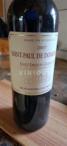 Bordeaux Saint-Émilion Grand Cru Saint-Paul de Dominique 2007