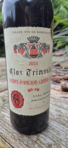 Burdeos Saint-Émilion Gran Cru Grand Cru Clos Trimoulet 2015