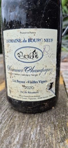 Vallée de la Loire Saumur-champigny Domaine Bourg Neuf Les Poyeux - Vieilles Vignes 2020