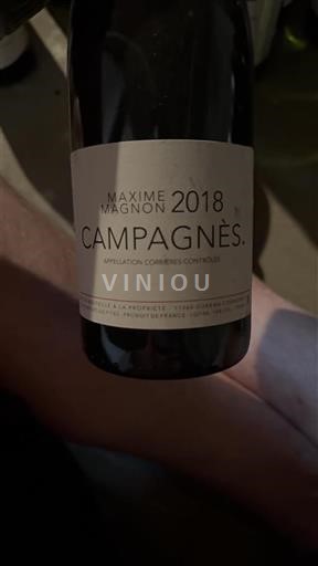 Vin Rouge sec Campagnès Maxime Magnon 2018 France Languedoc Corbières