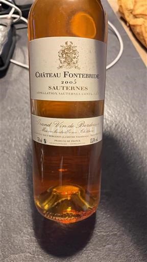 Bordeaux Sauternes Château Fontebride 2005