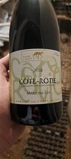 Rhône-dalen Côte-rôtie Domaine Corps de Loup Marions-Les! 2018