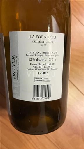 Katalonija Terra Alta Celler Frisach La Foradada 2022