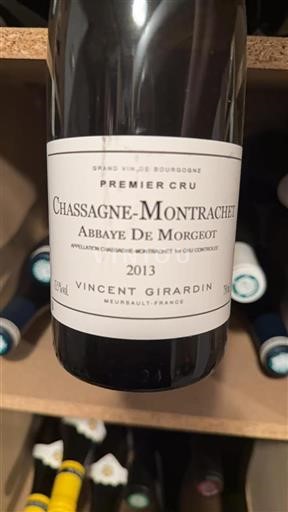 Bourgogne Chassagne-montrachet Premier Cru Vincent Girardin Abbaye De Morgeot 2013