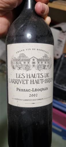 Bordeaux Pessac-Léognan Château Larrivet Haut-Brion Les Hauts de Larrivet Haut-Brion 2002
