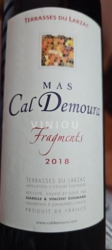 Linguadoca Terrasses-du-Larzac Mas Cal Demoura Fragments 2018