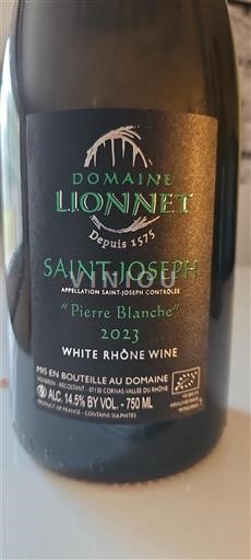 Valle del Rodano Saint-Joseph Domaine Lionnet Pierre Blanche 2023