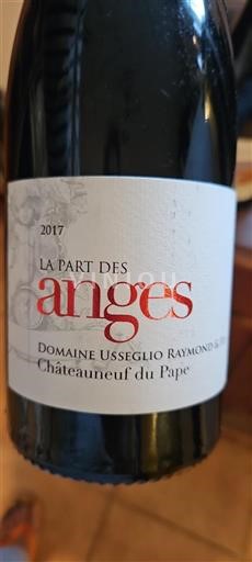Údolí Rhôny Châteauneuf-du-Pape Domaine Usseglio Raymond & Fils La Part des Anges 2017