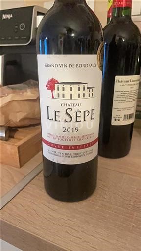 Vin Rouge sec Cuvée Initiale Château Le Sèpe 2019 France Bordeaux AOC