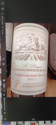 Bordeaux Puisseguin-saint-émilion Domaine Les s Edmond de Rothschild Le Bosquet 2021