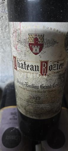 Bordeaux Saint-Émilion Grand Cru Grand Cru Château Rozier 2012