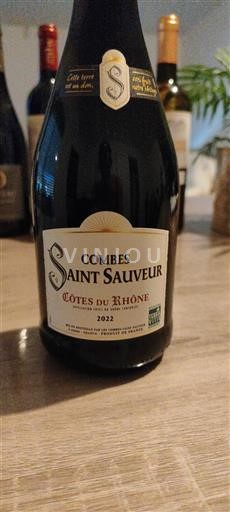 Vin Rouge sec Combes Saint Sauveur 2022 France Vallée du Rhône Côtes-du-rhône AOC