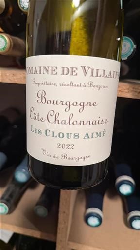 Burgundsko Bourgogne-Côte-Chalonnaise Domaine Villaine Les Clous Aimé 2022