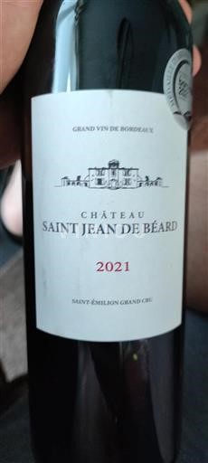 Bordeaux Saint-Émilion Grand Cru Château Saint Jean de Béard 2021