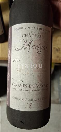 Bordeaux Graves-de-Vayres Château Mérigot 2007