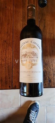 Bordeaux Saint-Émilion Grand Cru Château Cantin 2016
