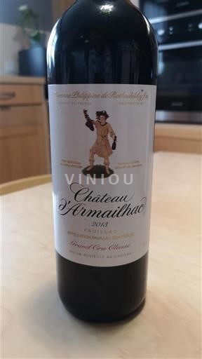Bordéus Pauillac Grand Cru Classé Château Armailhac 2013