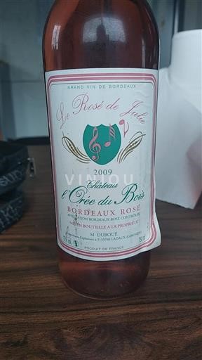 Bordeaux Bordeaux rosé Château L'Orée du Bois Le Rosé de Julie 2009