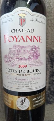 Bordeaux Côtes-de-bourg Château Poyanne 2009